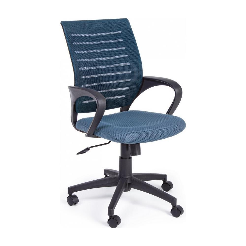 Sedia Da Ufficio Blu Con Ruote E Braccioli - Foto 1