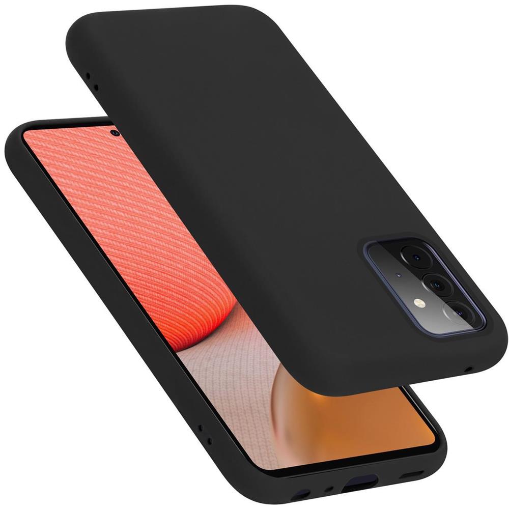 Custodia Compatibile Con Samsung Galaxy A72 5g In Liquid Nero - Coperchio Protettivo In Silicone Tpu Flessibile - Foto 1