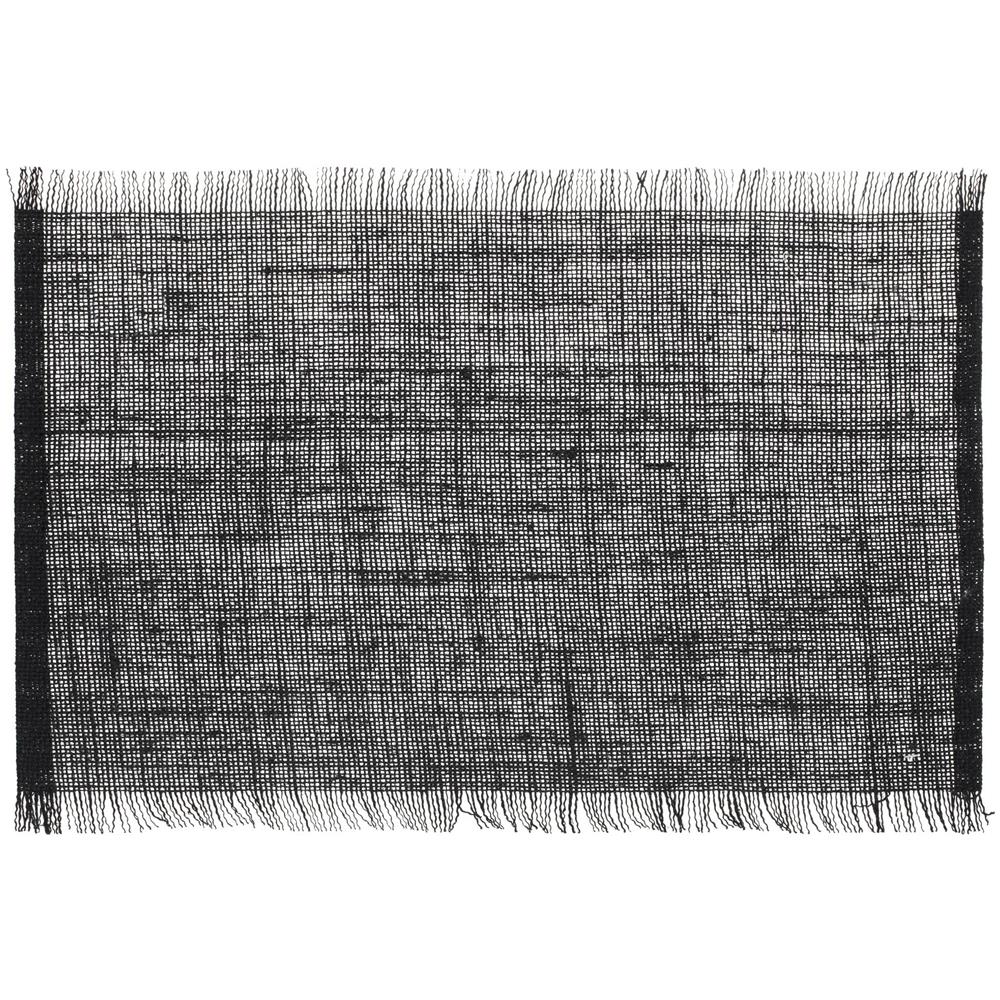 Tovaglietta Con Frange, 45 X 30 Cm, Nero - Foto 1