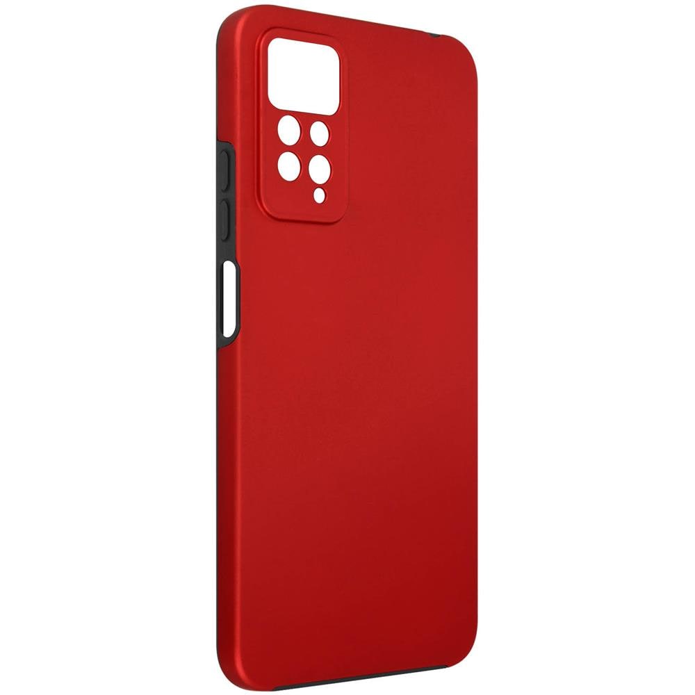 Cover Xiaomi Redmi Note 11 / 11s Retro Rigido E Fronte Flessibile - Rossa - Foto 5