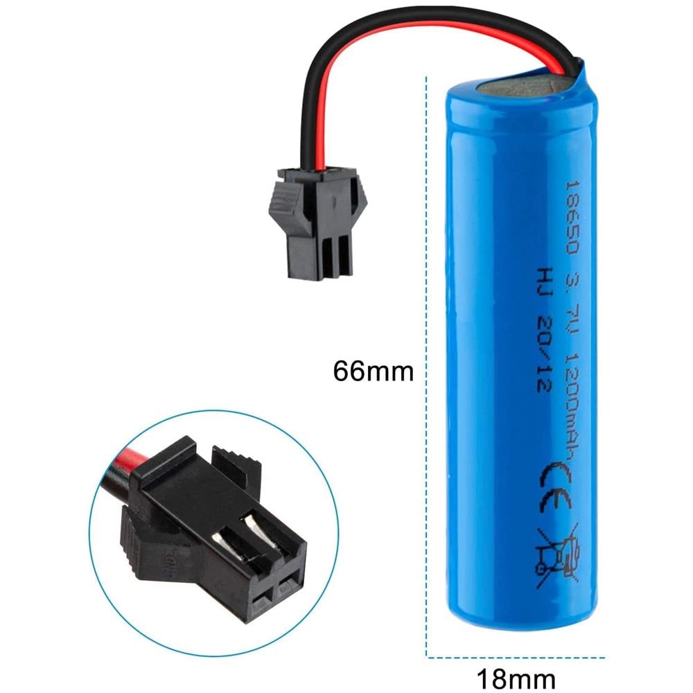1 Pezzo Batteria Lipo 1s Da 3.7v 1200mah Con Connettore Sm Plug Per Rc Auto Off Road Camion - Foto 2