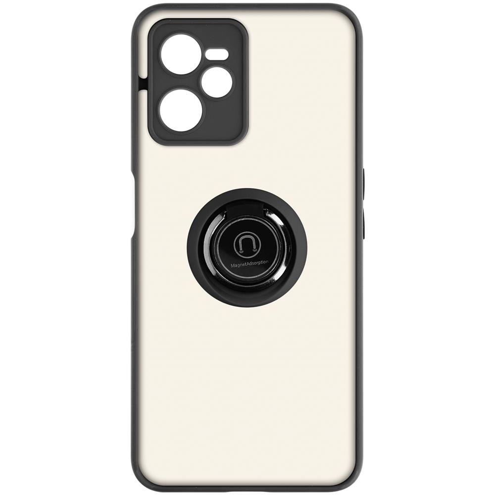 Cover Realme C35 / Narzo 50a Prime Bimateria Anello Metallico Supporto Nera - Foto 1
