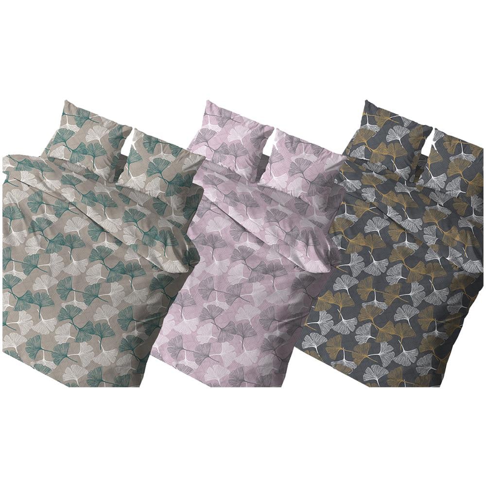 Copritrapunta Sacco Per Trapunta 100% Cotone Disegno Ginko Matrimoniale Verde - Foto 2