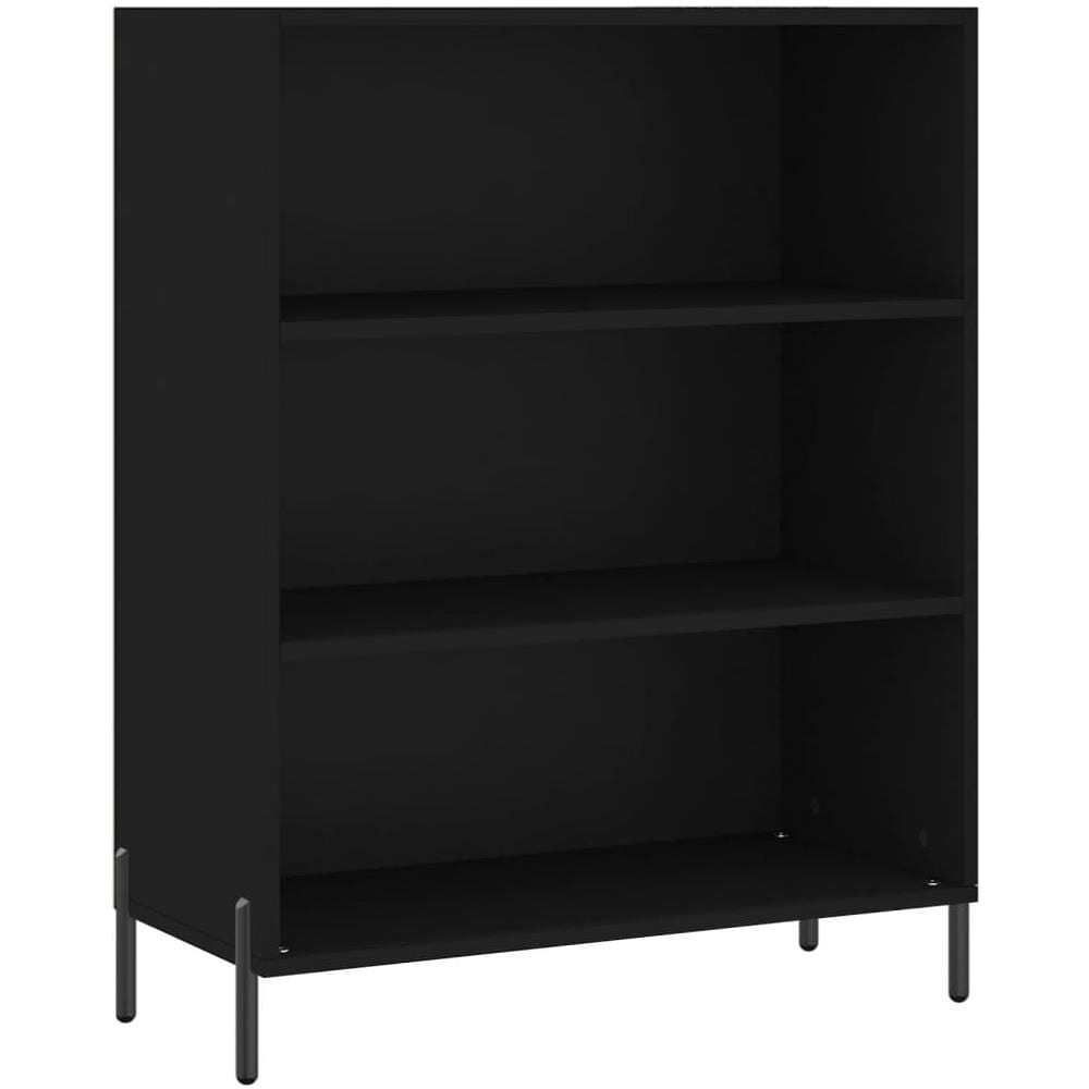 Scaffale Nero 69,5x32,5x90 Cm In Legno Multistrato - Foto 2