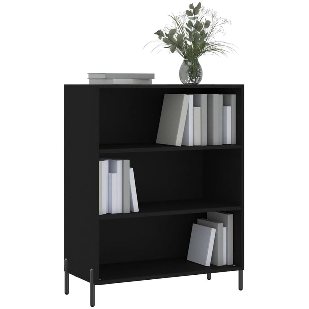 Scaffale Nero 69,5x32,5x90 Cm In Legno Multistrato - Foto 3