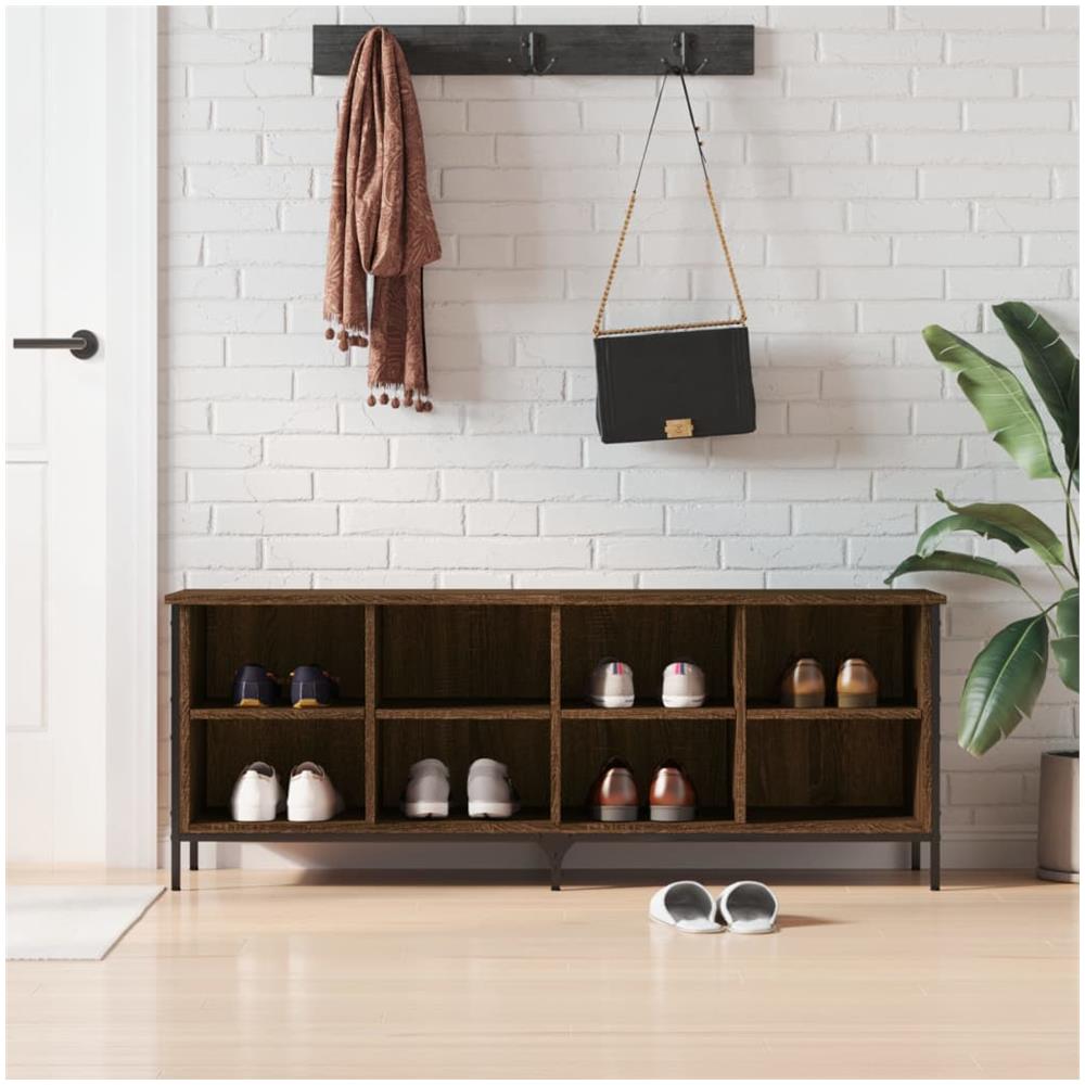 Scarpiera | Porta Scarpe | Scarpiera da Ingresso Rovere Marrone 60x35x105 cm in Legno Multistrato CFW30038 | Leroy Merlin