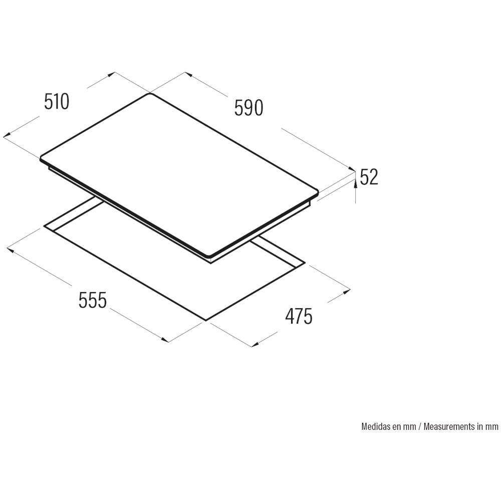 CCI 6031 BK Nero Da incasso Gas 4 Fornello (i) - Foto 3