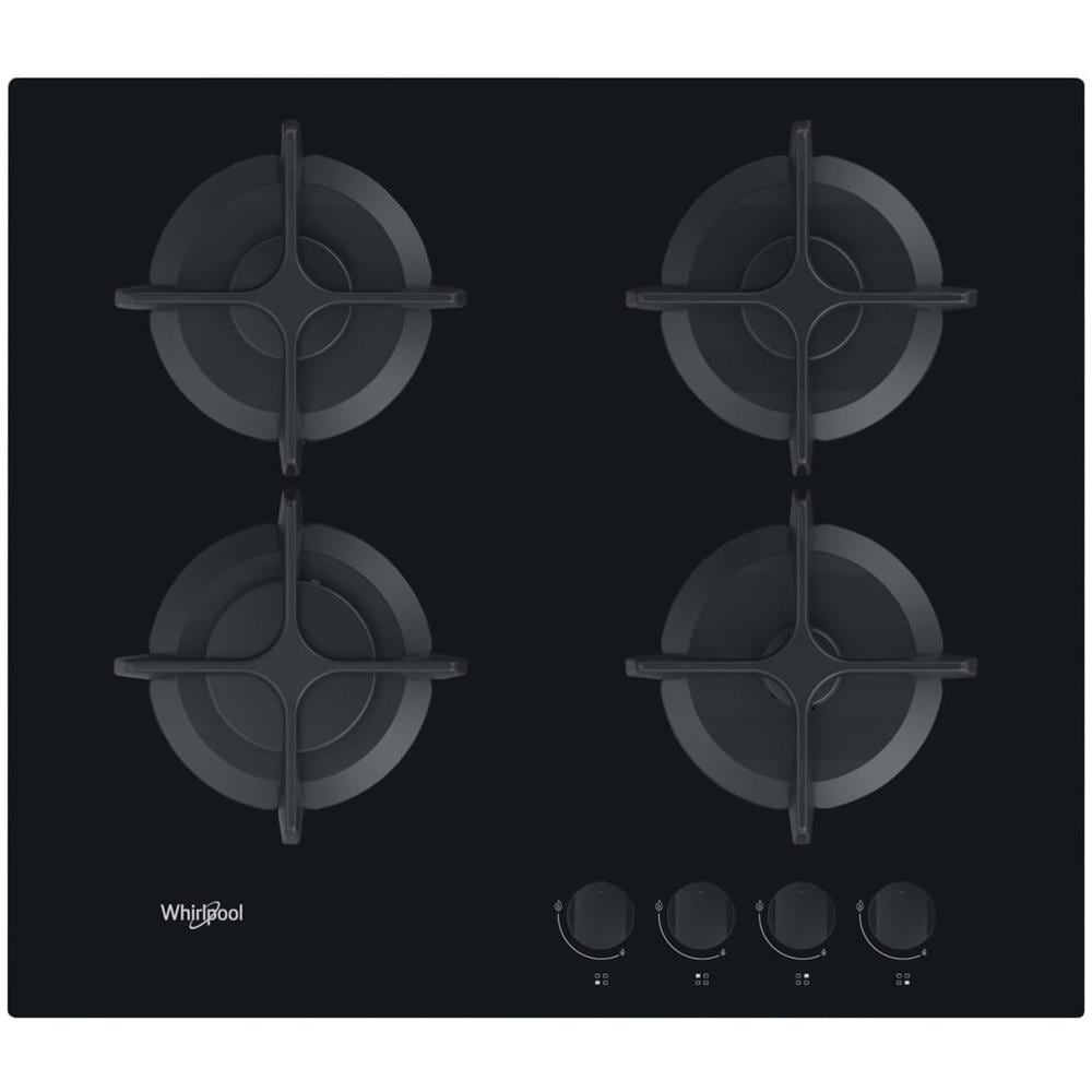 AKT 616/NB piano cottura Nero Da incasso 60 cm Gas 4 Fornello (i) - Foto 1