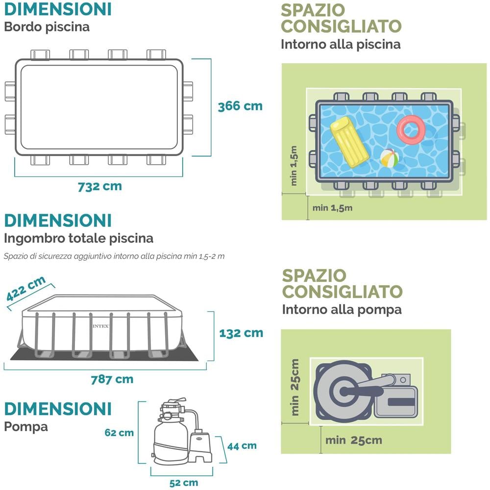 26364NP - Piscina Ultra XTR Frame rettangolare con Pompa Filtro Scaletta e Teli 732x366x132 cm - Foto 9