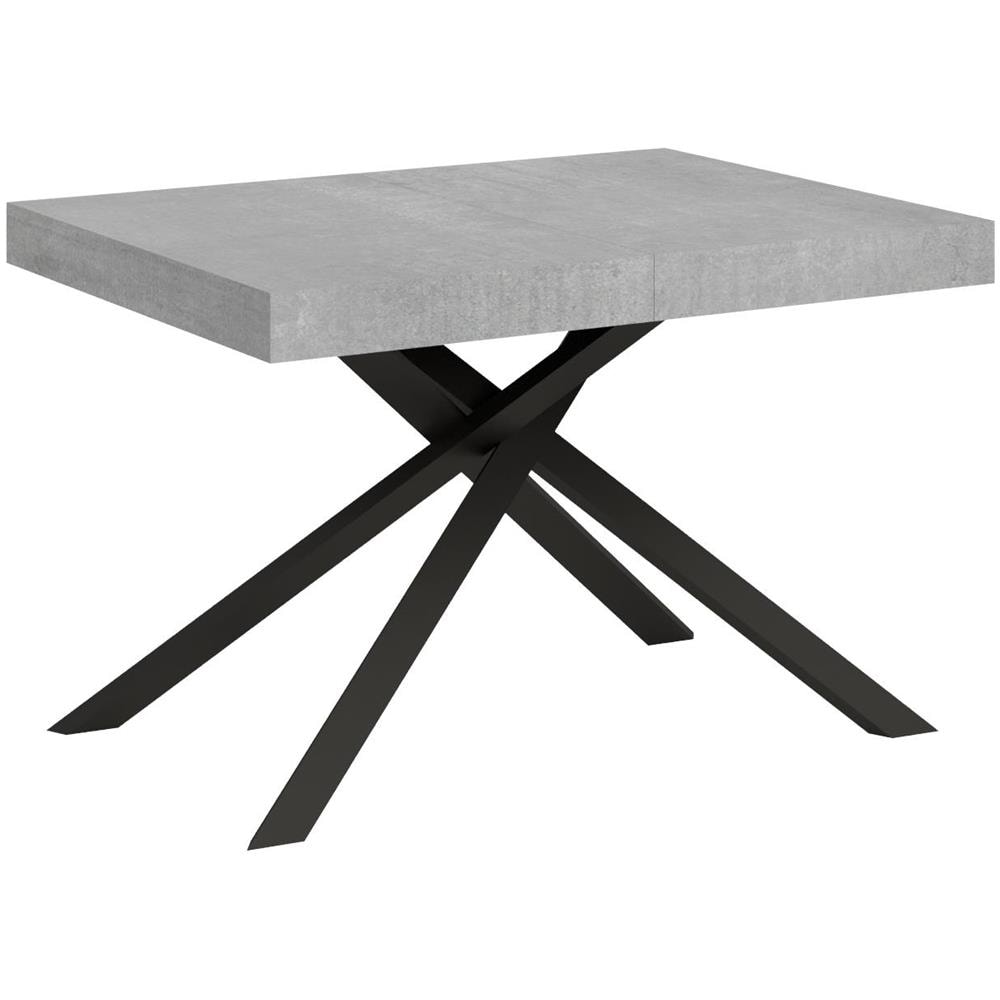 Tavolo allungabile 90x120/380 cm Karida cemento gambe antracite - Foto 1