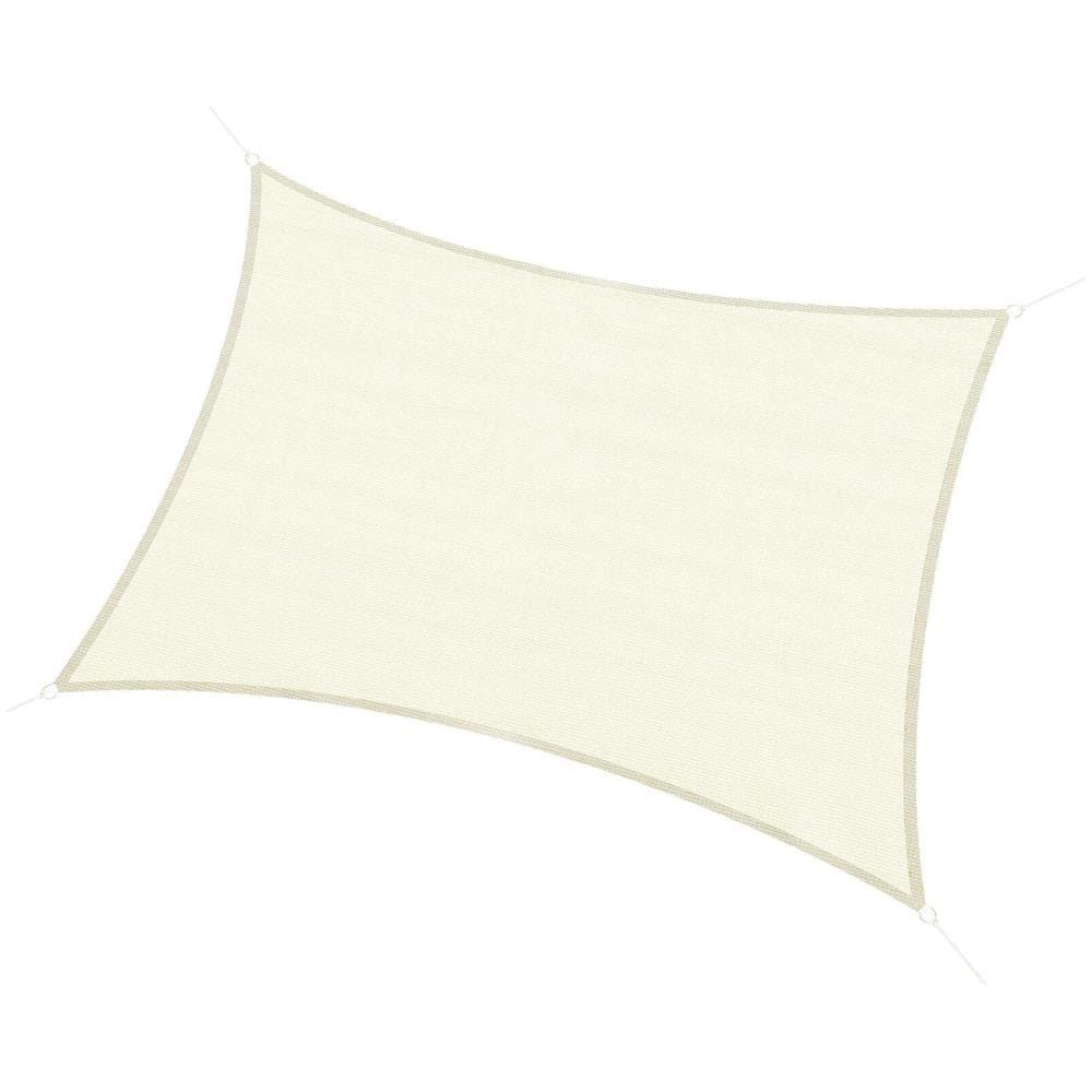 Tenda Parasole Rettangolare Dimensione 300 x 400 cm Colore Crema - Foto 1