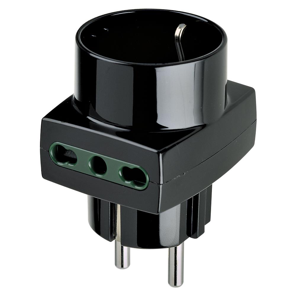 Adattatore multiplo 3 uscite Nero - Foto 1