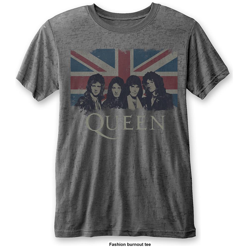 Queen - Vintage Union Jack Grey (T-Shirt Unisex Tg. M)  - Foto 1