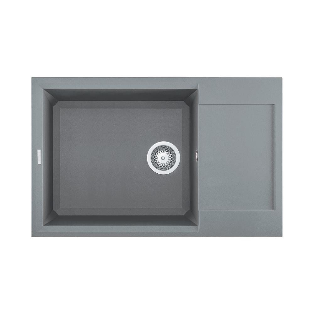 Lavello Easy 310 Metaltek 78x50 cm 1 vasca con gocciolatoio Colore Titanium 73 - Foto 1