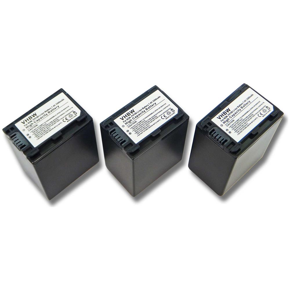 Batterie Compatible Sony HDR-CX740E, CX900E, CX740VE - 1300mAh, 7.2V, Li-ion - Puce D'information Incluse