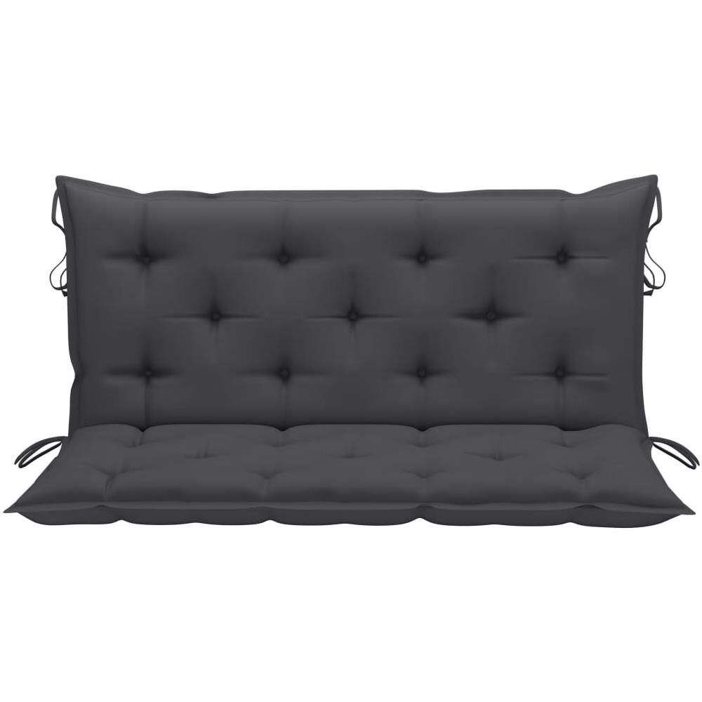 Dondolo Con Cuscino Antracite 170 Cm In Massello Di Teak - Foto 3