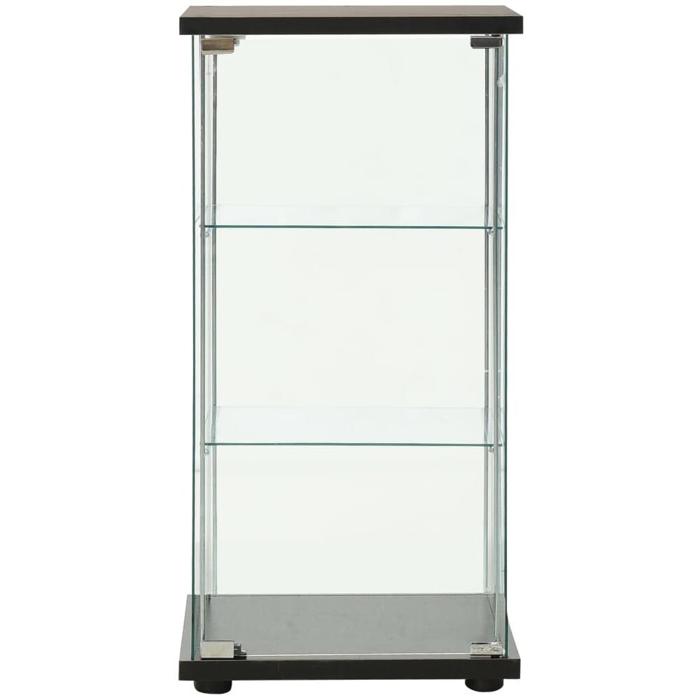 Armadietto Portaoggetti in Vetro Temperato Nero - Foto 2