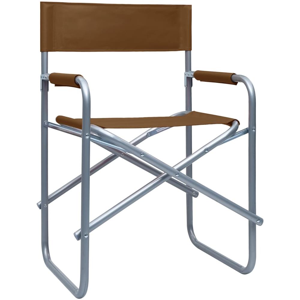 Sedie Da Regista 2 Pz In Acciaio Marroni - Foto 2