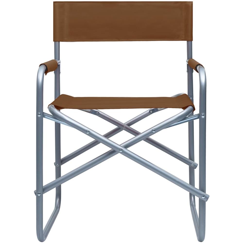 Sedie Da Regista 2 Pz In Acciaio Marroni - Foto 3