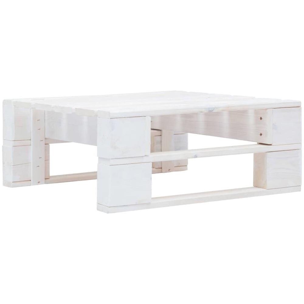 Set Divani in Pallet con Cuscini 4 pz in Pino Impregnato Bianco - Foto 2
