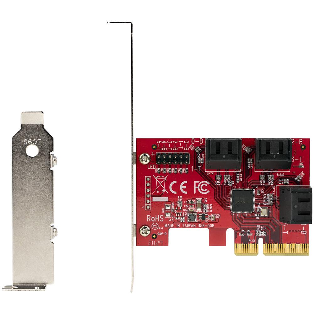 Scheda PCIe SATA - Scheda di espansione SATA PCIe a 6 porte - 6 Gbps - Profilo basso /completo - Connettori SATA impilati - Foto 2
