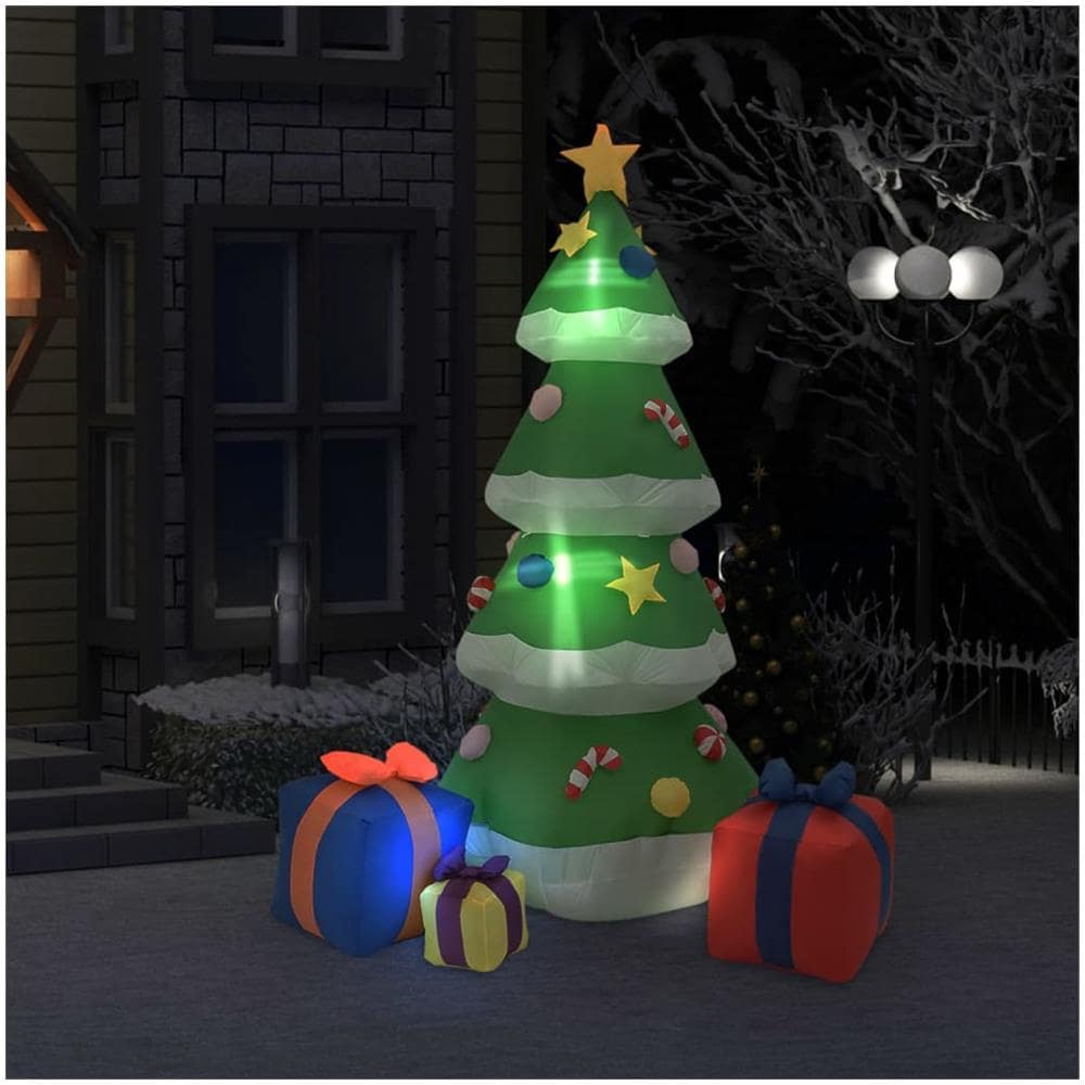 Albero Natale Gonfiabile Decorazioni LED Interno Esterno 240 cm - Foto 1