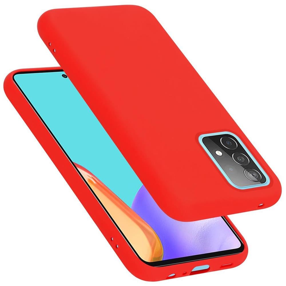 Custodia Compatibile Con Samsung Galaxy A52 5g In Liquid Rosso - Coperchio Protettivo In Silicone Tpu Flessibile - Foto 1