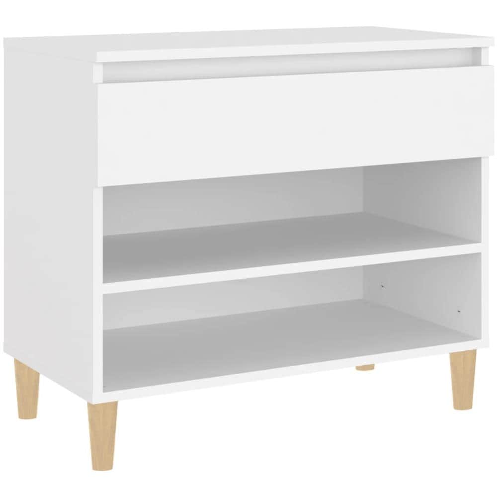 Scarpiera Bianca 70x36x60 Cm In Legno Multistrato - Foto 2