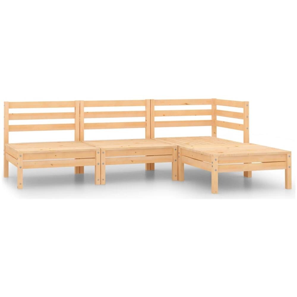 Set Salotto da Giardino 4 pz in Legno Massello di Pino - Foto 1