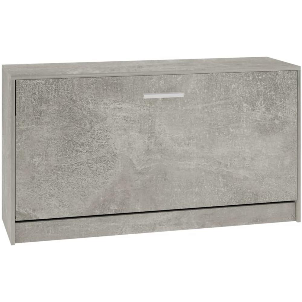 Scarpiera Grigio Cemento 80x24x45 Cm In Legno Multistrato - Foto 2