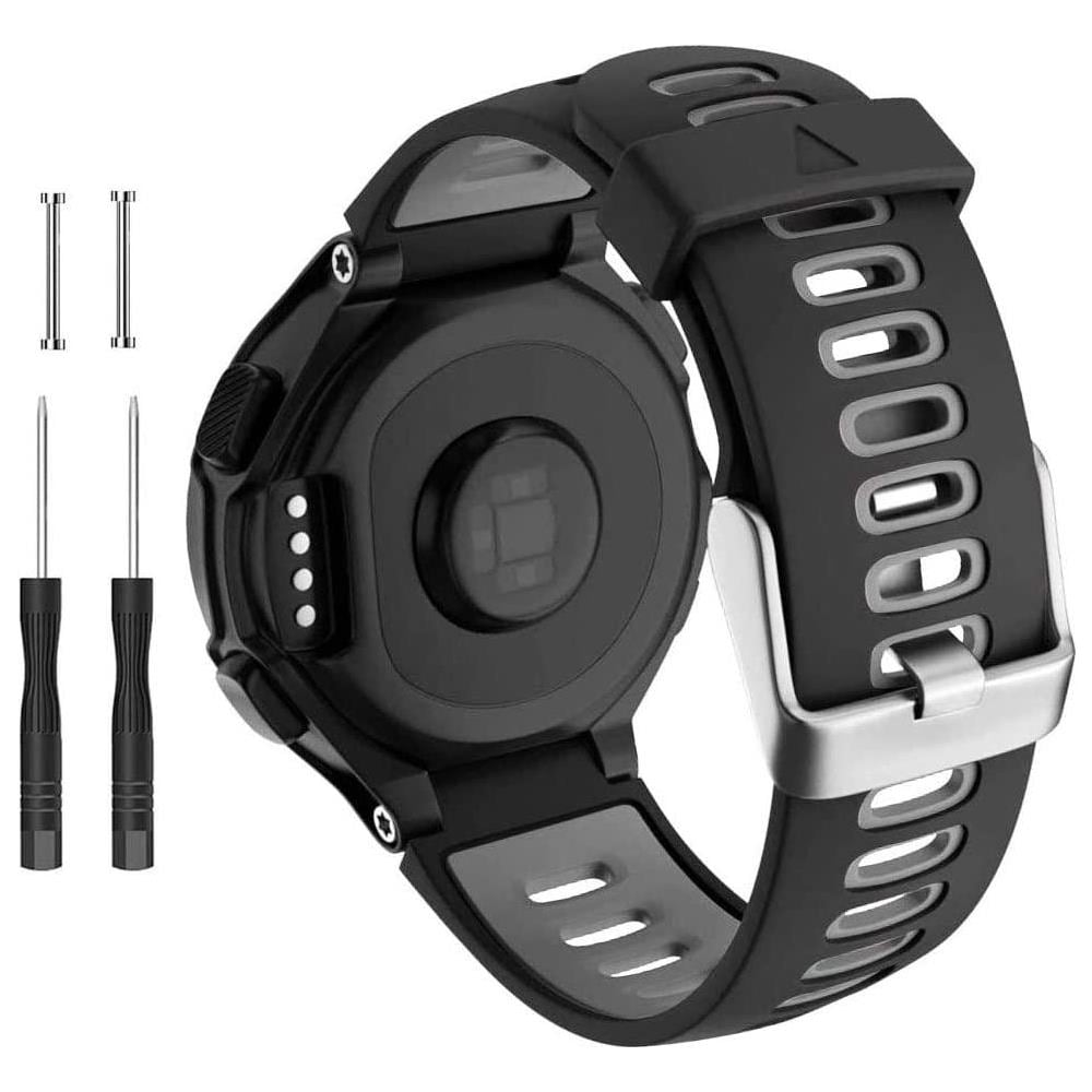 Cinturino Garmin Forerunner 220/230/235/620/630/735xt Nero/grigio - Foto 1