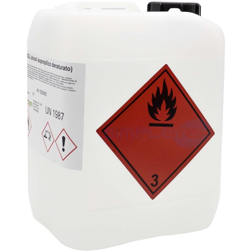 Alcool 5 Litri Isopropilico Isopropanolo 5l Litri Pulizia Ossido Ultrasuoni Puro 97% - Foto 2