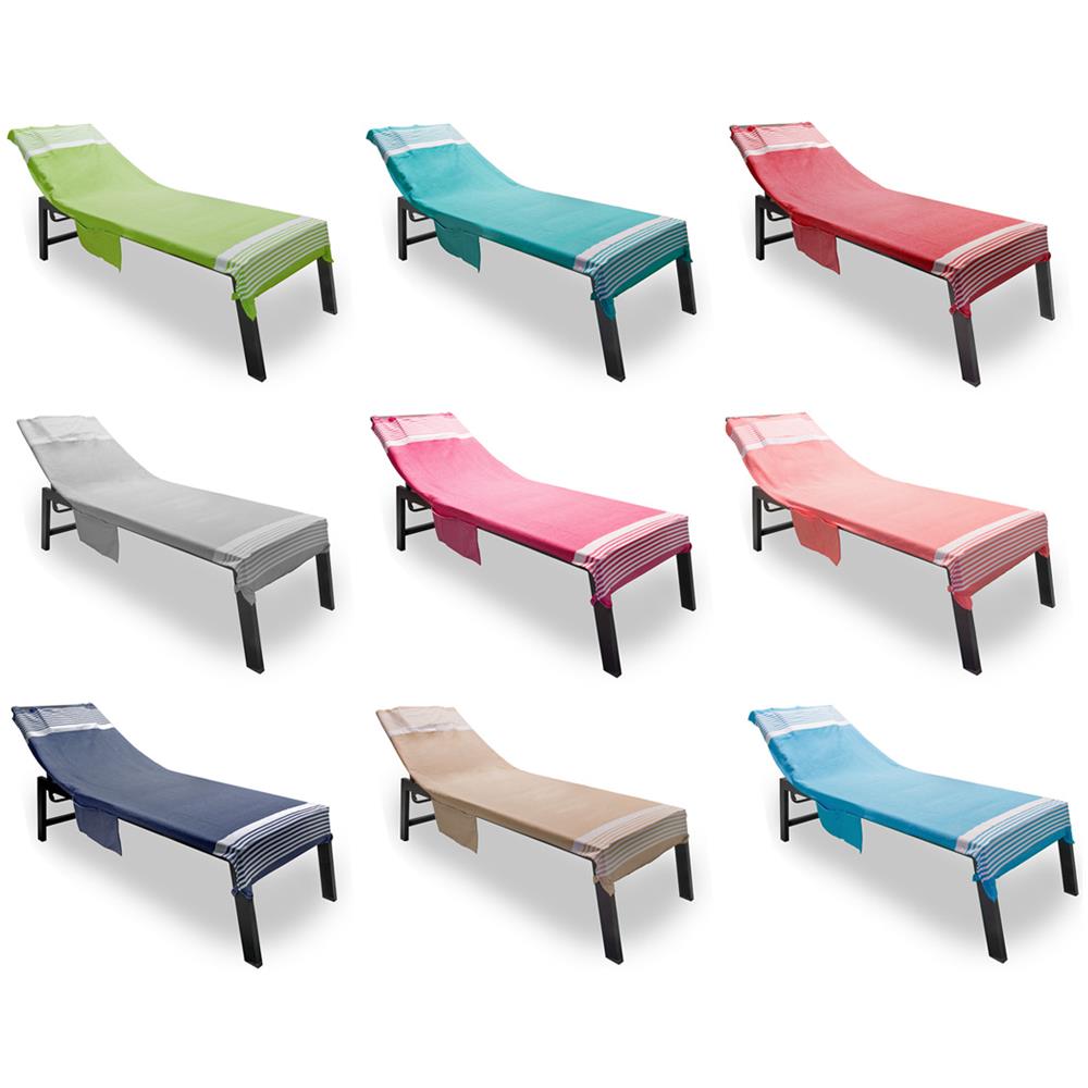 Telo Mare Lettino Spiaggia Piscina Con Cuscino E Tasche Palau Blu - Foto 2