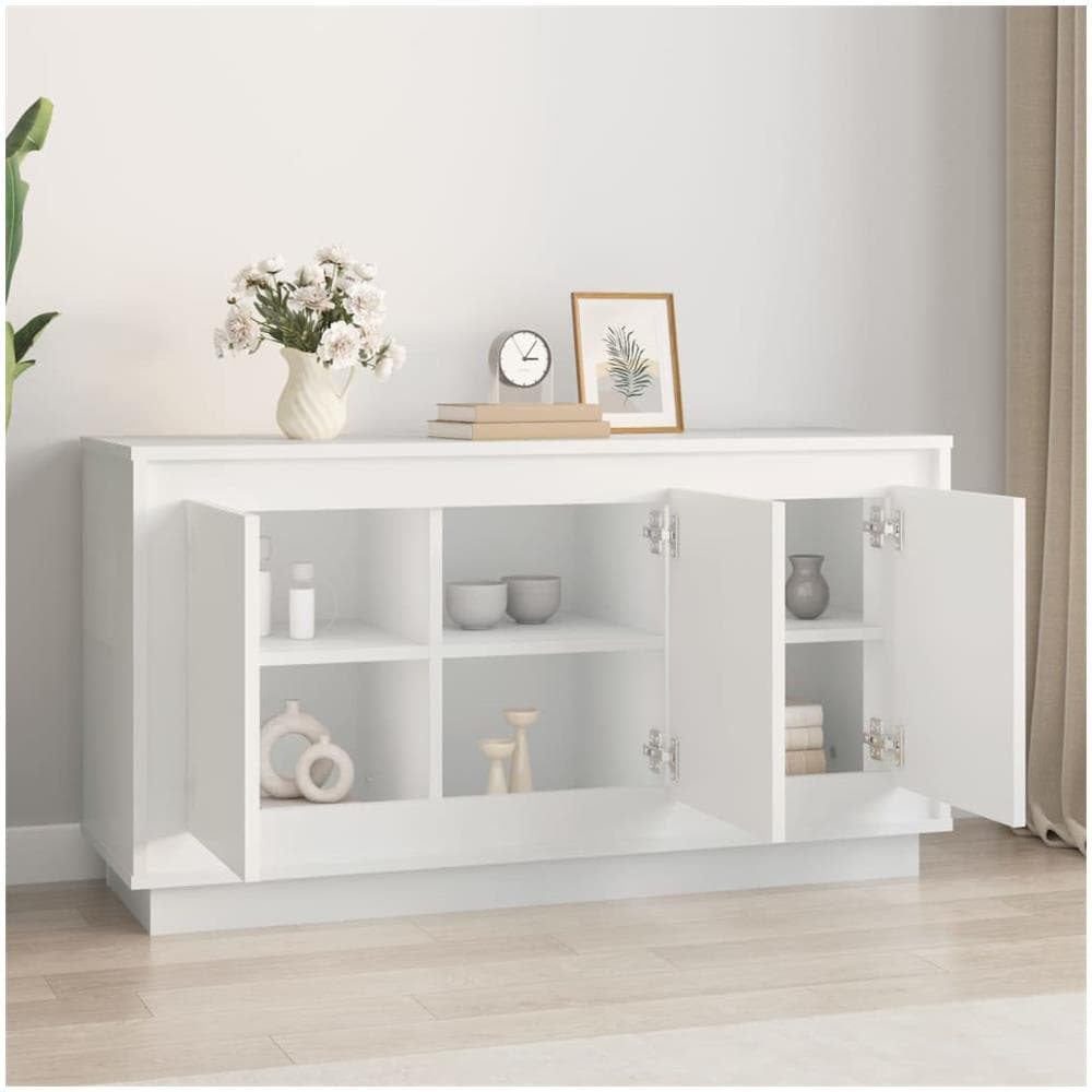 Credenza Bianca 102x35x55 cm in Legno Multistrato - Foto 3