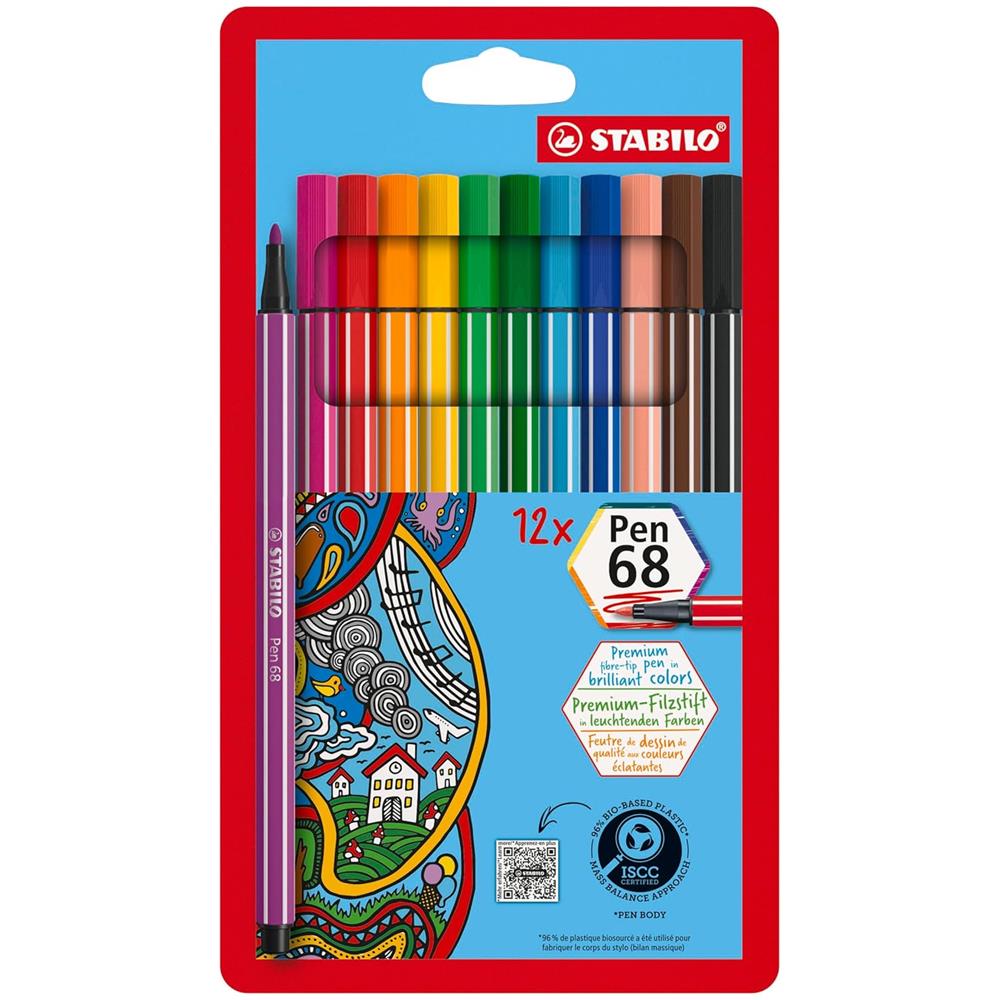 Pen 68 - Pennarello Premium - Astuccio da 12 - Colori Assortiti - Foto 1