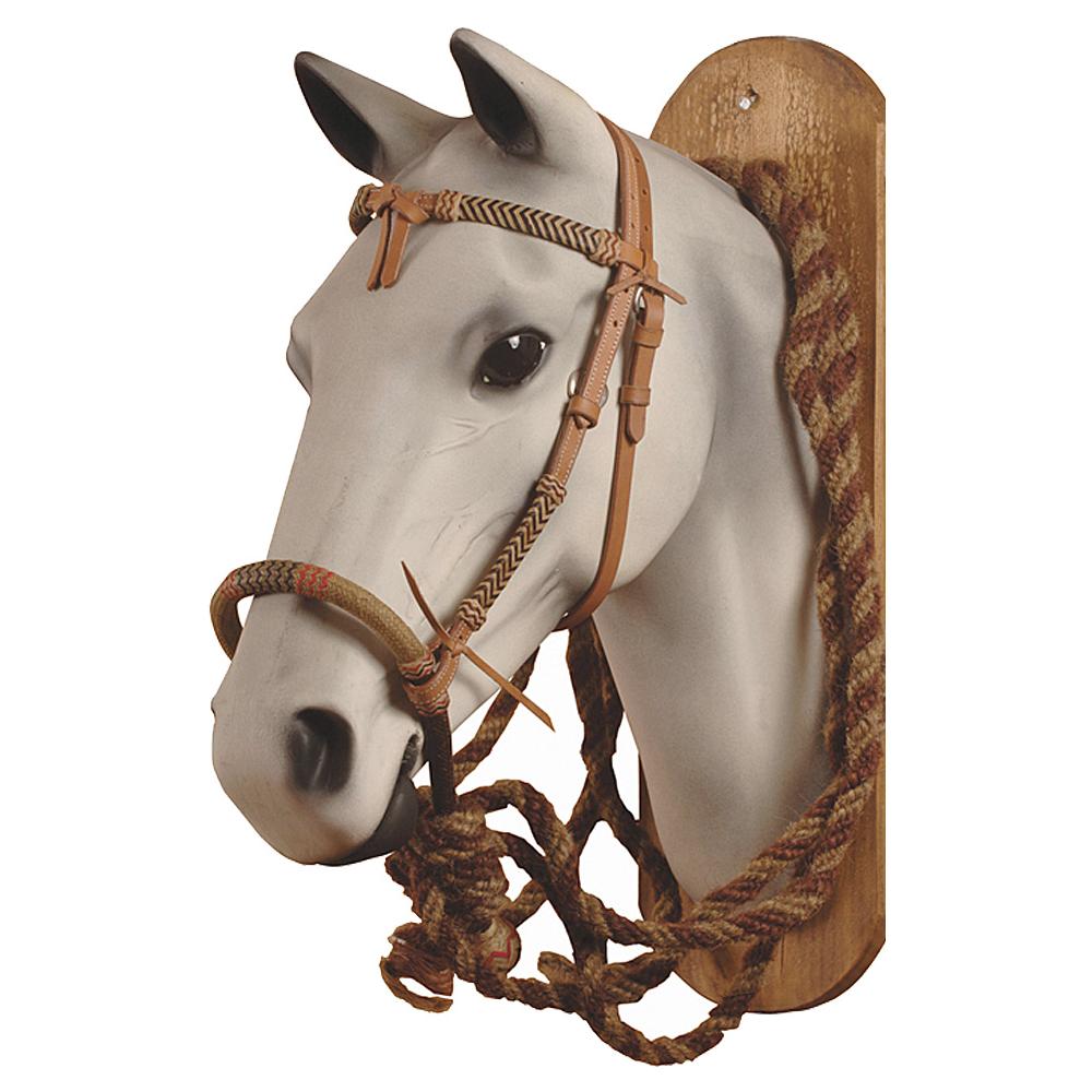 Bosal set con bosal in cuoio, testiera in rawhide e mecate in crine - Foto 1