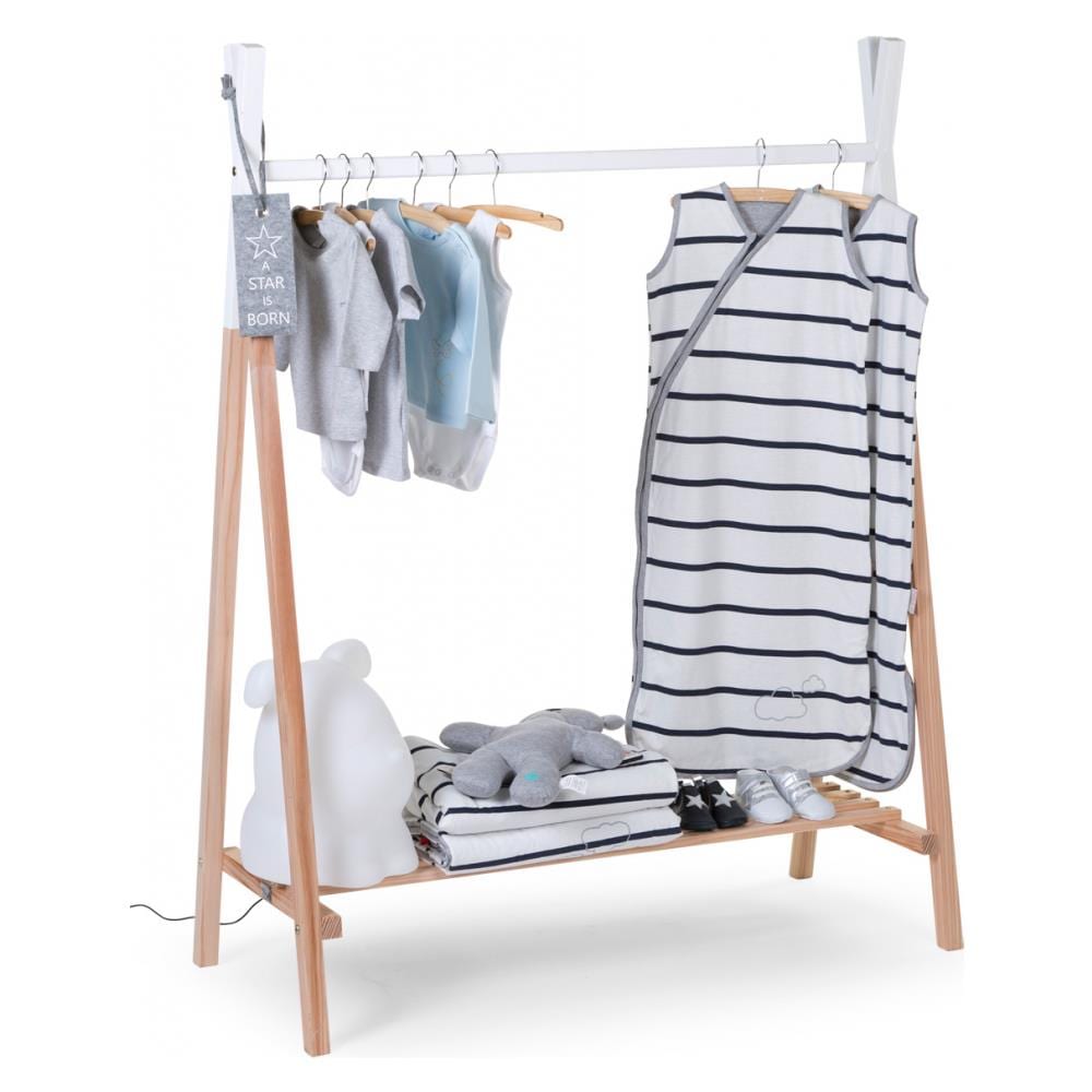 Childhood Appendiabiti Tepee In Faggio Naturale E Bianco Clstipi - Foto 1