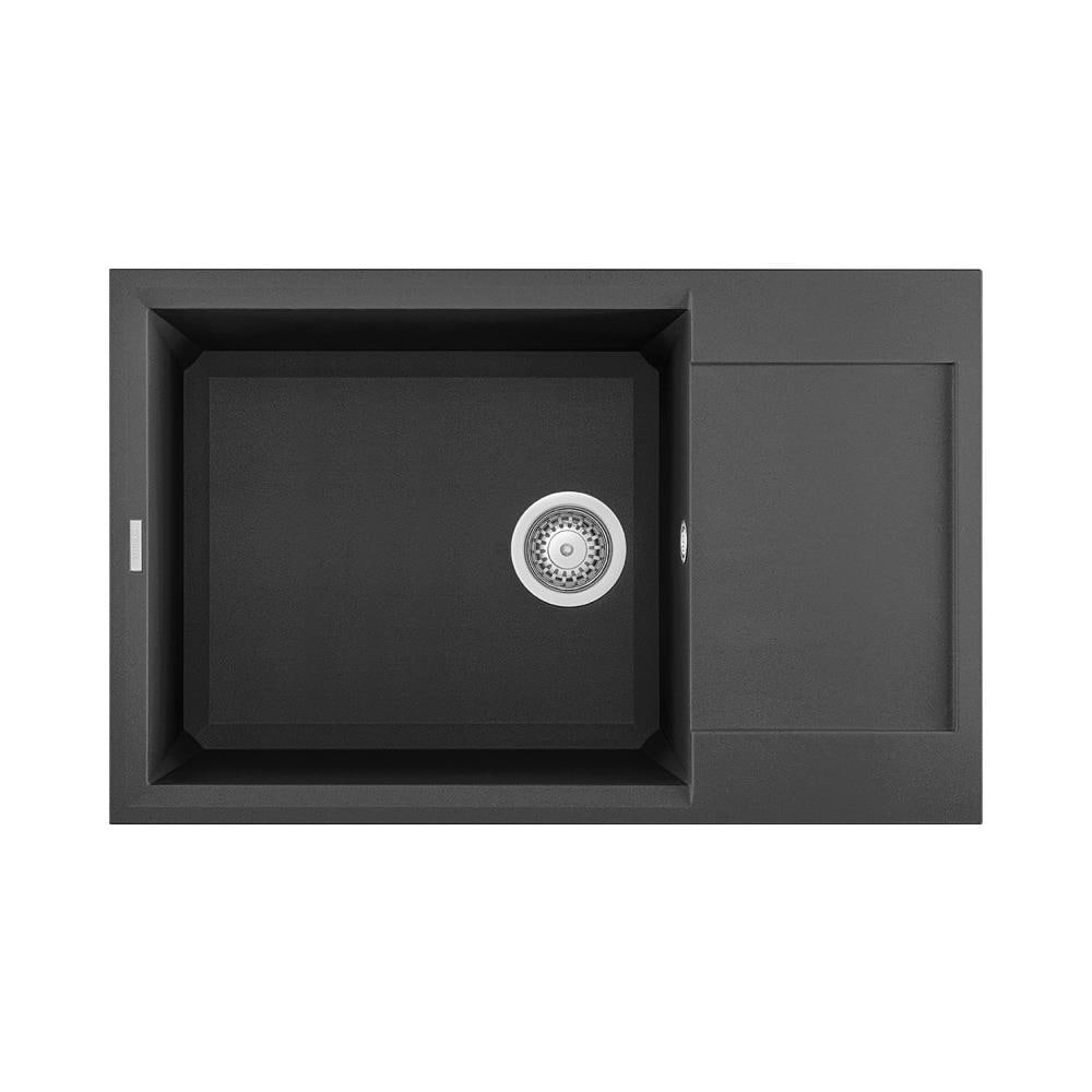 Lavello Easy 310 Metaltek 78x50 cm 1 vasca con gocciolatoio Colore Ghisa 70 - Foto 1