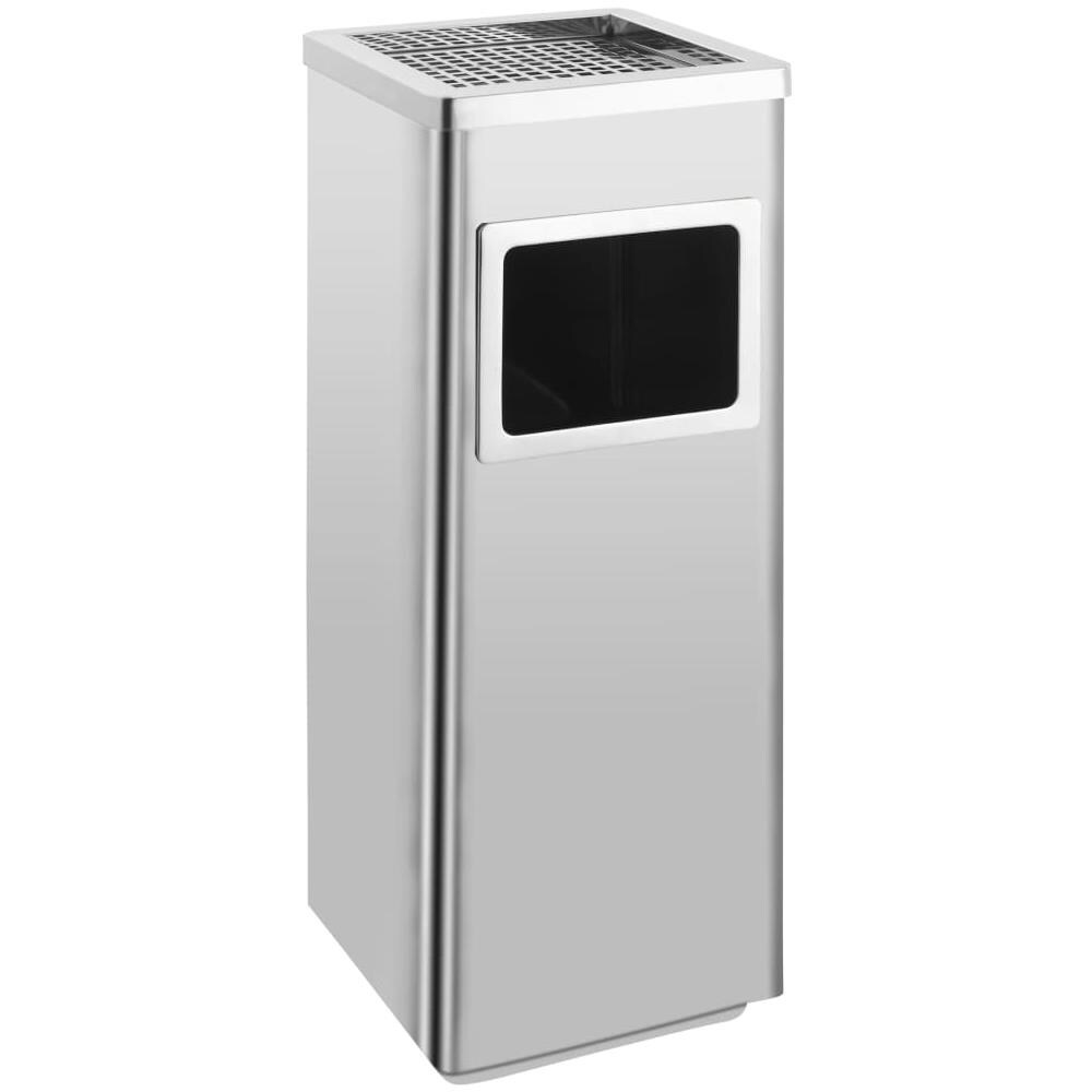 Pattumiera Con Posacenere Da Albergo 36 L Acciaio Inox - Foto 1