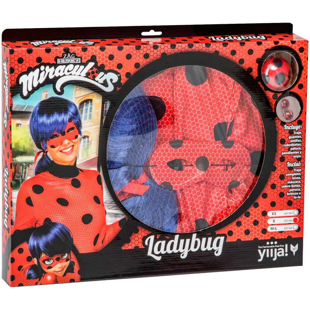 Cofanetto Costume Di Lady Bug Per Adulto - Taglia: M / L - Foto 2