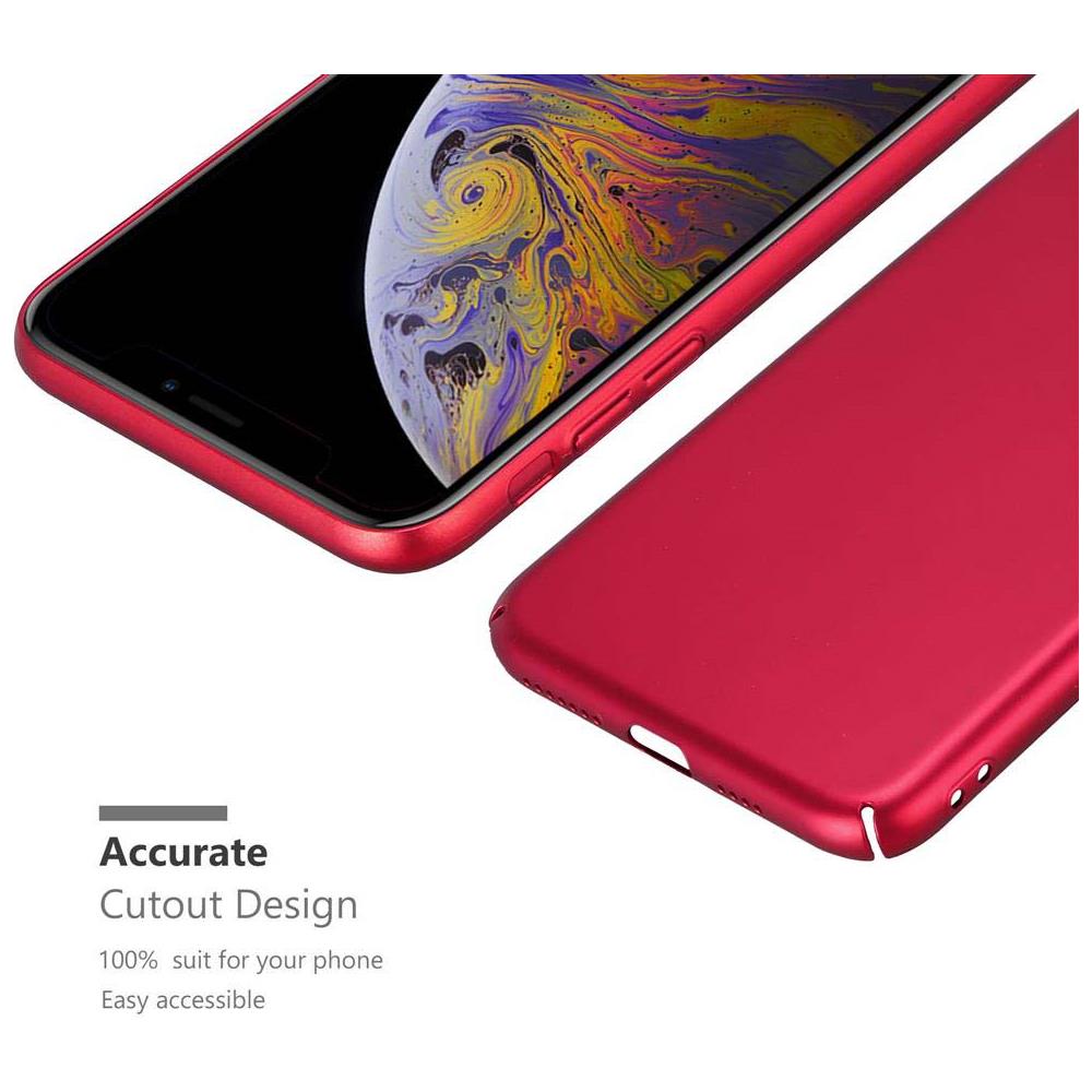 Custodia Compatibile Con Apple Iphone Xs Max In Rosso Metallo - Hard Case Coperchio Protettivo In Look Metallico Contro I Graffi E Gli Urti - Foto 6