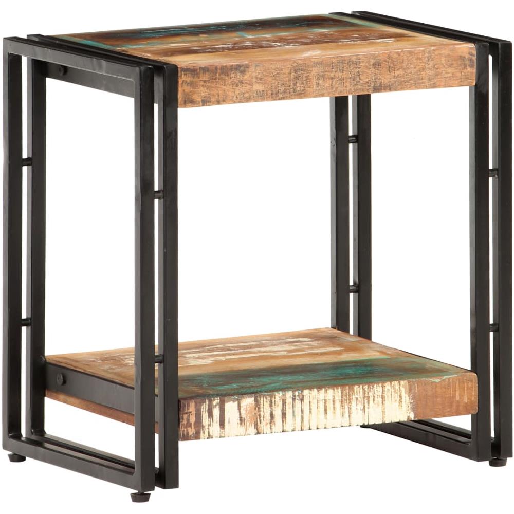 Tavolino Laterale 40x30x40 Cm In Legno Massello Di Recupero - Foto 1