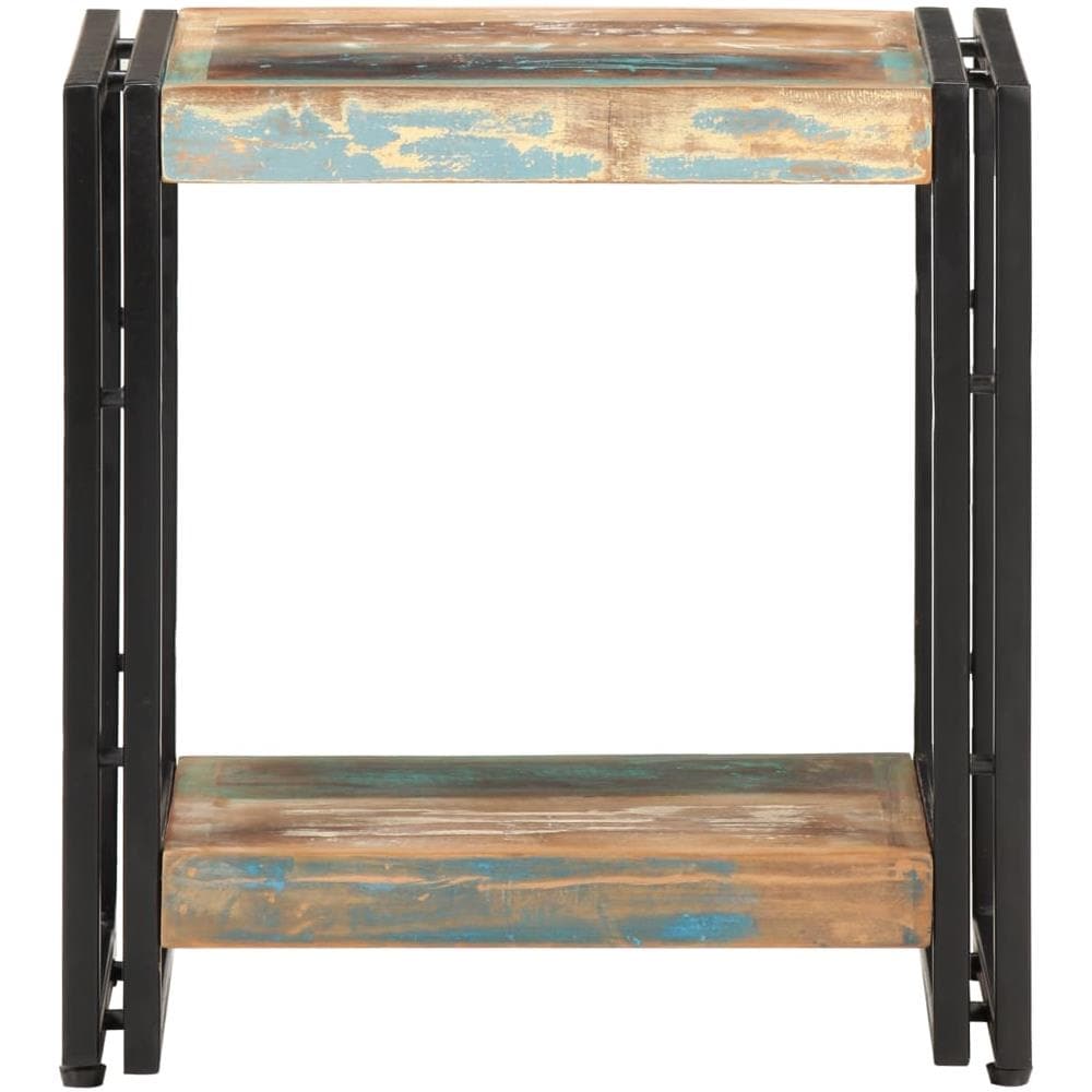 Tavolino Laterale 40x30x40 Cm In Legno Massello Di Recupero - Foto 2