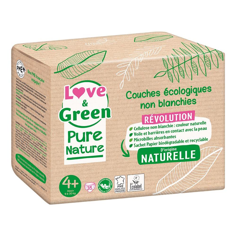 Pannolini Ipoallergenici Non Sbiancati Pure Nature - Certificati Ecolabel T4 + X 35 (da 9 A 20 Chili)  - Foto 2