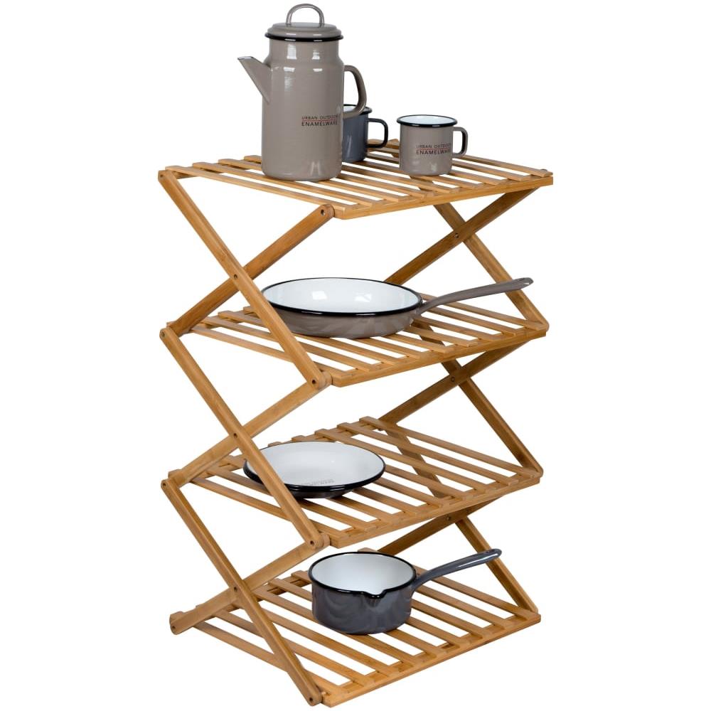 Mobiletto da Campeggio Pieghevole in Bambù - Foto 3