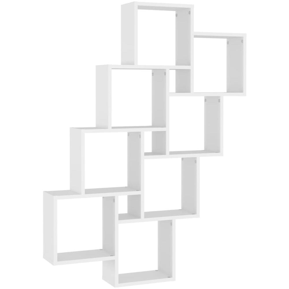 Mensola Parete a Cubo Bianca 90x15x119 cm in Legno Multistrato - Foto 2