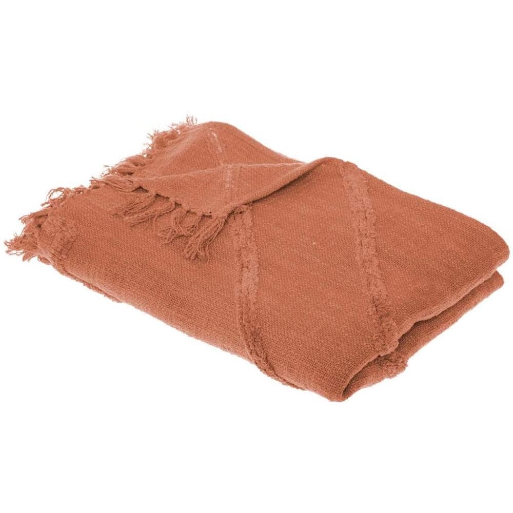 Copriletto Inca Ciuffo - 130 X 180 Cm - Terracotta - Foto 2