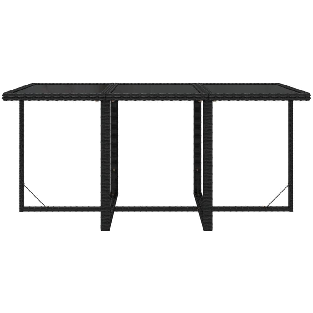 Set Da Pranzo Da Giardino 7 Pz Con Cuscini In Polyrattan Nero - Foto 7