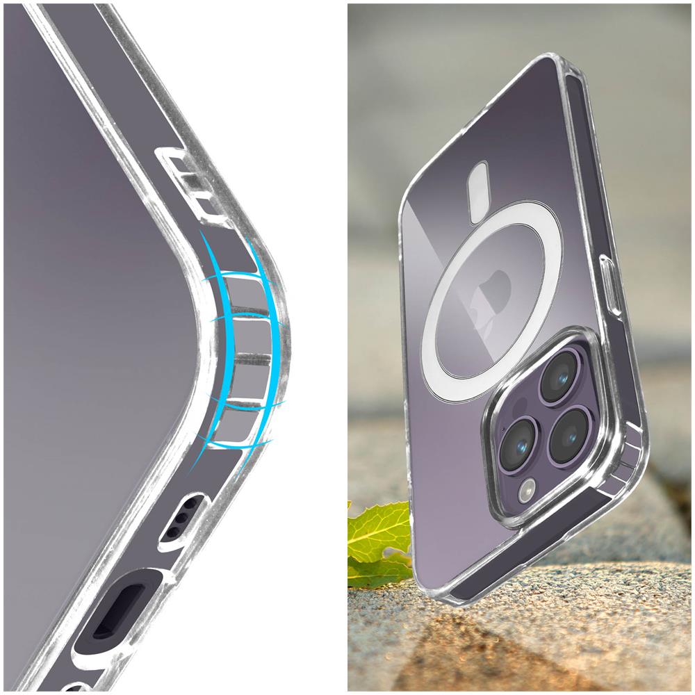 Cover Per Iphone 14 Pro Con Cerchio Compatibile Magsafe Trasparente - Foto 2