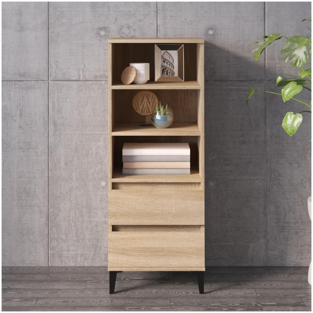 Credenza Rovere Sonoma 40x36x110 Cm In Legno Multistrato - Foto 1
